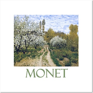 Trees in Bloom (1872) by Claude Monet Posters and Art